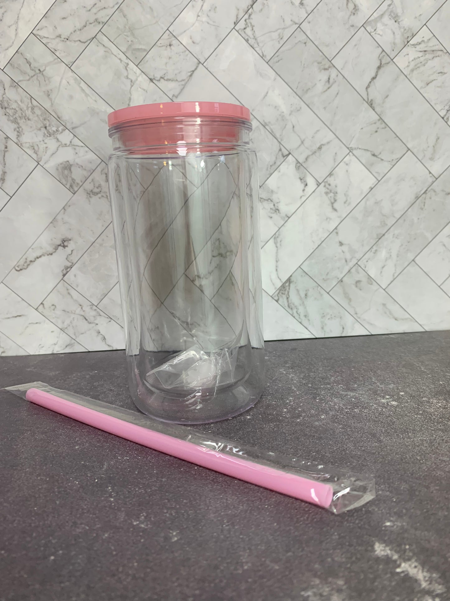 16oz Light Pink Tumbler