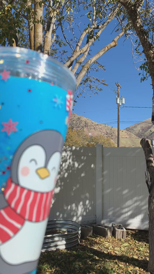 Penguin Lava Drip Tumbler